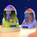 Children's Rocket Ball Machine Toy Claw Machine Boy Small Home Cartoon Gacha. 