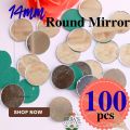 14mm Round Shape Mirror for Jewellery Making, Lippan Art & DIY Craft Work.