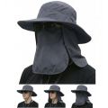 1Pc Fishing Hat for Men & Women, Outdoor UV Sun Protection Wide Brim Hat with Face Cover & Neck Flap. 
