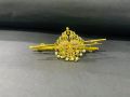 Gold plated kandyan (hansaputtu) Saree brooches with stones. 