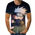 2026 Summer New Anime Naruto Pattern T-shirt 3D Digital Printed Short-sleeved Boys' Casual Top for Teenagers. 