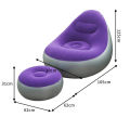 Inflatable Lounge Chair for Adults, Folding Portable Lazy Sofa with Foot Stool ,Air Couch Sofa for Livingroom and Bedroom. 