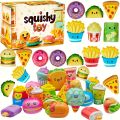 12pcs Mini Squeeze Toys, School and Birthday  Pack with Various Food &Fries Slow-Rising Squishy Toys,Random Styles Christmas. 