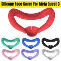 Silicone VR Face Cover for Meta Quest 3 Silicone Eye Mask Sweatproof Mask Face Cushion Replacement for VR Glasses Accessories.