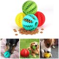 Dog Tooth Cleaning Balls Chewing Food Toys Ball Non-Toxic Soft Rubber Ball for Pet Training. 