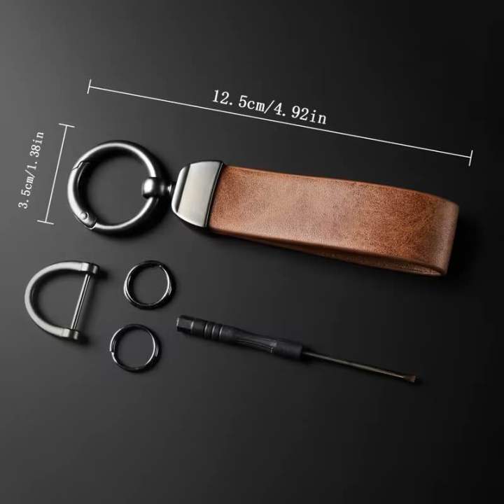 Creative%20And%20Minimalist%20Faux%20Leather%20Keychain%20Pendant,%20Personalized%20Keyring%20with%20Wrist%20Strap,%20High-End%20Fashionable%20Vintage%20Faux%20Leather%20Key%20Holder%20-%20Image%202