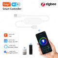 Tuya Smart Wifi USB Led Strip Light Controller Zigbee RGB RGBW RGBWW Dimmer Switch For DC5V Led Tape Work With Alexa  Home. 