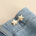 1 Pair Jeans Button Adjustable Clips for Pant Skirts Waist Tightener Buckle Snap Button Adjuster Pants Pin Retractable Button. 