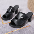 Fashion Women fish mouth sandals thick heel 6mm. Summer high heels sandals. 