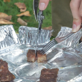 Multifunctional Cutlery Set Portable Folding Camping Tableware Stainless Steel Knife Fork Spoon Can Opener Outdoor Equipment. 