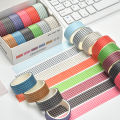 12 rolls/box of exquisite color plaid washi tape, a variety of styles to choose from, sbooking tape, a for your family.