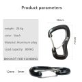 Outdoor hammock double locking buckle, multifunctional aluminum alloy hanging buckle, camping hammock quick hanging buckle. 