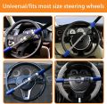 Combination Steering Wheel Lock Car Steering Wheel Password Lock Anti-Theft Car Steering Wheel Locks Universal Heavy Duty Steering Wheel Lock for Cars, Trucks, Vans and SUVs (Blue). 