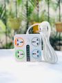 Multi-function Power strip or Three shoo extension socket with (4 Usb + 1 C-Type) with 3 meter cooper wire.. 