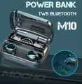 M10 TWS EARBUDS 2500mAh CHARGING BOX BLUETOOTH - COMPATIBLE  STEREO WATERPROOF. 