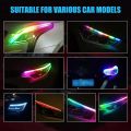 2pcs 12V RGB Car Led Strip Lights Flowing Turn Signal Lamp App Control Flexible Decorative Strip Waterproof DRL Day Running Lamp. 