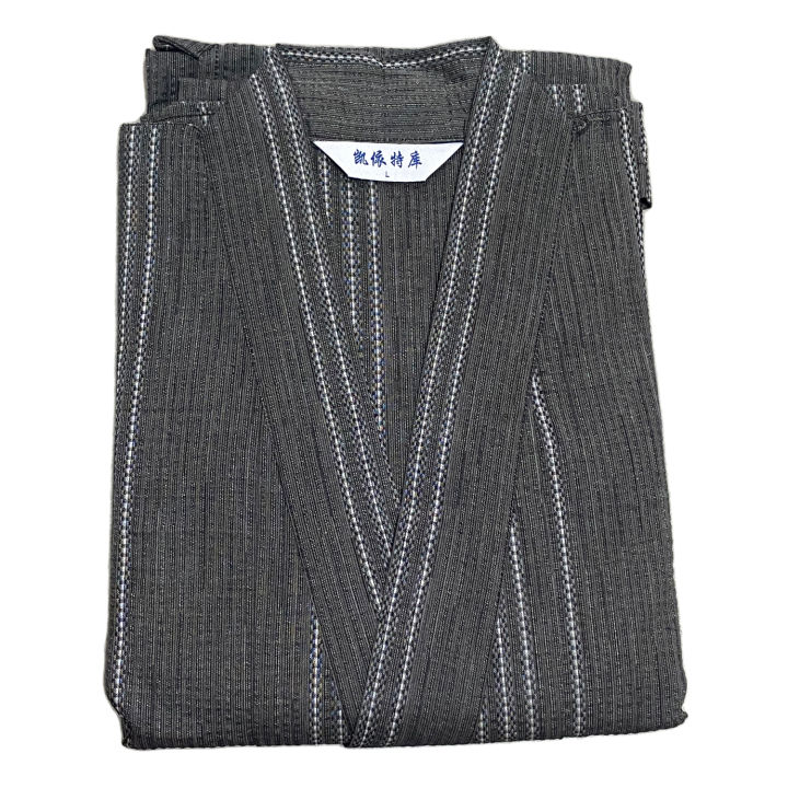 Summer%20Grey%20Japanese%20Traditional%20Samurai%20Kimono%20For%20Men%20Yukata%20Bathing%20Robe%20Hekoobi%20Loose%20Style%20Homewear%20Belt%20Long%20Gown%20Cotton%20-%20Image%205