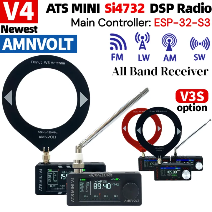 AMNVOLT%20V4/V3S%20ATS%20MINI%20SI4732%20Pocket%20Radio%20ALL%20Band%20DSP%20Radio%20FM%20AM%20SSB%20LSB%20USB%20Receiver%20Bracket,%20with%20Hi-Z%20Circuit%20ESP-32-S3%20-%20Image%202