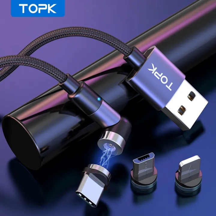 TOPK%20Magnetic%20Charging%203%20in%201%20Cable%20540%20Rotating%20Micro%20USB%20Type%20C%20Cable%20Magnetic%20Phone%20Charger%20Cable%2090%20Angle%20Connector%20-%20Image%207