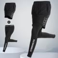 Men's 2 In1 Compression Sport Pants Quick Dry Training Athletic Pants Male Gym Fitness Jogging Running Workout Trousers.
