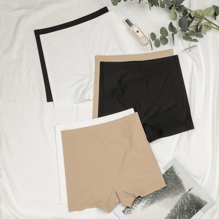 New%20Design%20Ladies%20Seamless%20Ice%20Silk%20Solid%20Biker%20Shorts%20Boxer%20Short%20Leggings%20Sports%20Yoga%20Pants%20Women's%20Shorts%20Panties%20T1584%20-%20Image%205
