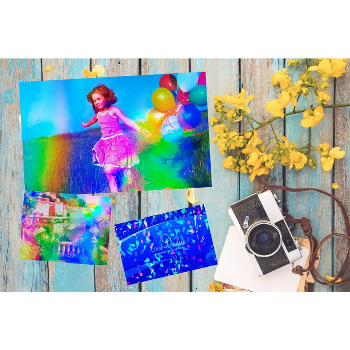 50%20Sheets%20Rainbow%20Size:%202.9X%204.1%20Inch%20Holographic%20Sticker%20Paper%20Glitter%20Clear%20Holographic%20Overlay%20Cold%20Laminating%20Film%20-%20Image%204