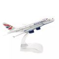 British Airways airplane model Airbus A380 16 cm airplane Metal alloy diecast 1:400 airplane model toy Aircroft model  metal toy. 