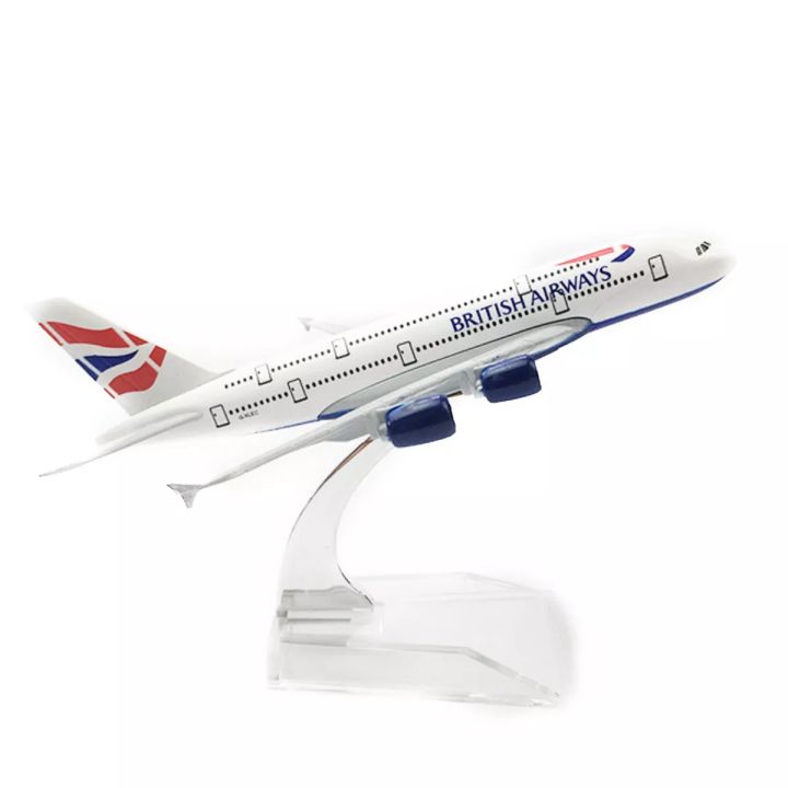 British Airways airplane model Airbus A380 16 cm airplane Metal alloy diecast 1:400 airplane model toy Aircroft model  metal toy