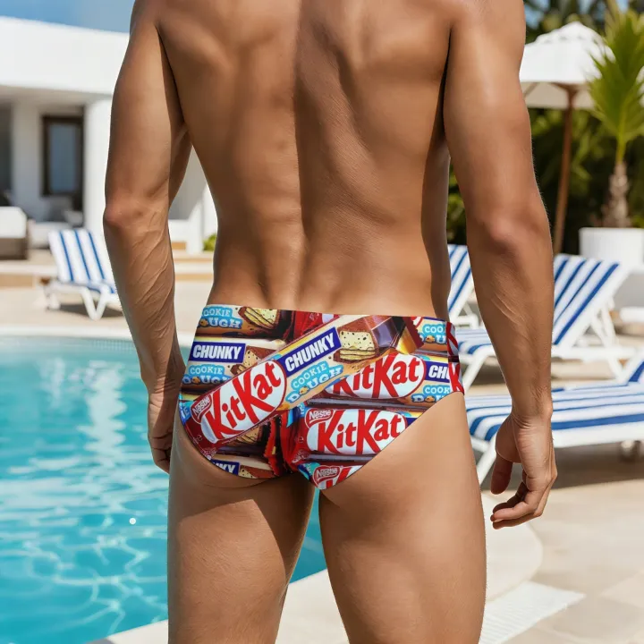 KitKat%20Novelty%20Chocolate%20Bar%20Swimming%20Trunks%20%20Men's%20Briefs%20Swimwear%20Casual%20Fashion%20Beach%20Surf%20Shorts%20%20Bikini%20Swimsuits%20-%20Image%206