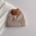 Cartoon Bear Baby Knitted Hat Autumn Winter Warm Newborn Infant Beanies for Boys Girls Soft Comfortable Toddler Kids Bonnet. 
