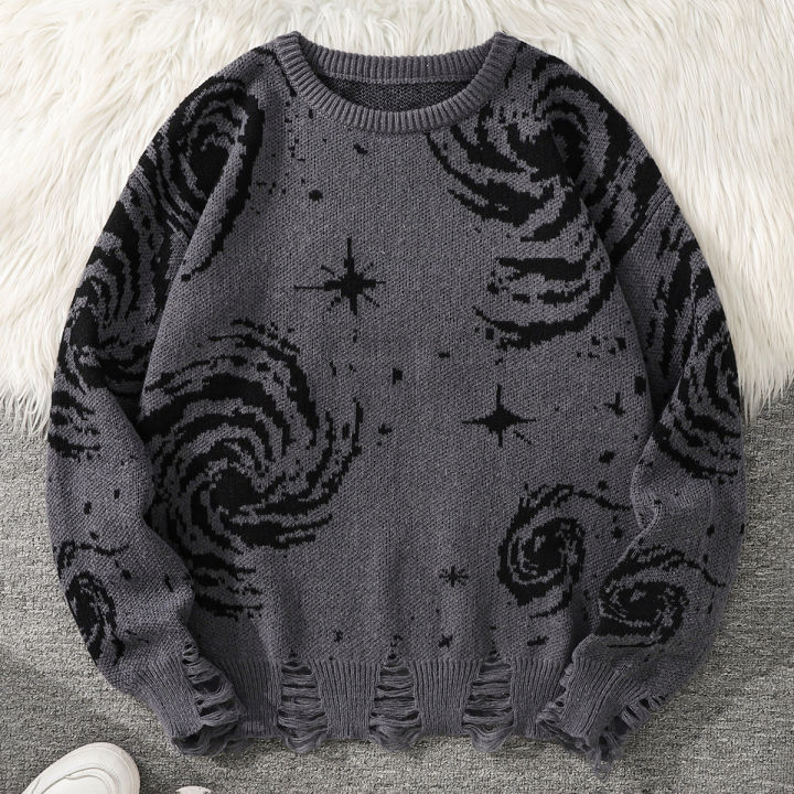 New%20Trendy%20Street%20Style%20Ripped%20Abstract%20Starry%20Sky%20Pattern%20Pullover%20Sweater%20Casual%20Round%20Neck%20Knitted%20Men's%20Pullover%20-%20Image%207