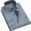 Men's Dress Casual Long Sleeved Shirt Twill White Blue Gray Black Male Shirt For Men Social Brand Shirts 6XL 7XL 8XL 9XL Gozbkf. 