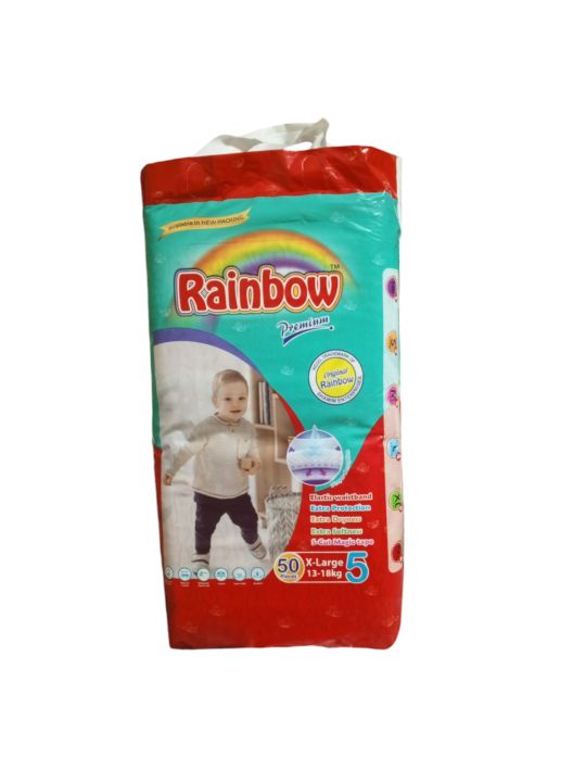 Rainbow 🌈 🌈 baby diaper XL-5 size 50pcs(Magic tape)
