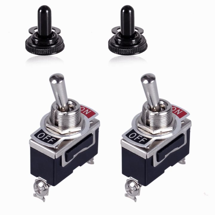 2pcs Heavy Duty Toggle Switch 20A 12V Momentary SPST 2Pin Electric Pull ...