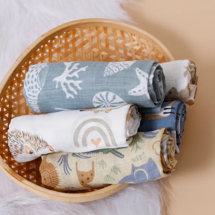 HappyFlute%20New%20Print%205Pcs/set%2060*60CM%20Soft%20Muslin%20Swaddle%20Feeding%20Burp%20Cloth%20Newborn%20Pure%20Cotton%20Baby%20Face&Hand%20Wash%20Wipe%20-%20Image%206
