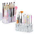 26 Holes Acrylic Nail Brushes Storage Holder Makeup Brushes Organizer Nail Tools Stand Storage Showing Shelf Pens Display Case. 