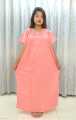 Pure Cotton Star Embroidery Maternity Maxi Dress, Free Size. 