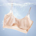 Ultra-thin Seamless Padded Bras For Women Ice Silk Underwear Small Chest Wireless Vest Push Up Bra Tube Tops Sleep Bra Intimates. 