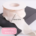 Bohemian Pleated Fabric Ribbon for  & Bouquets. Textured Ribbon for Crafts, Weddings, Festive Decor (1 Roll). 