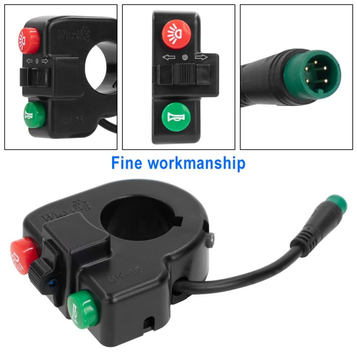 Horn%20Switch%205pin%20Waterproof%20Connector%20for%20Kugoo%20M4/Pro%20Electric%20Scooter%203%20in%201%20Replace%20Handlebar%20Headlight%20Turn%20Signal%20Switch%20-%20Image%203