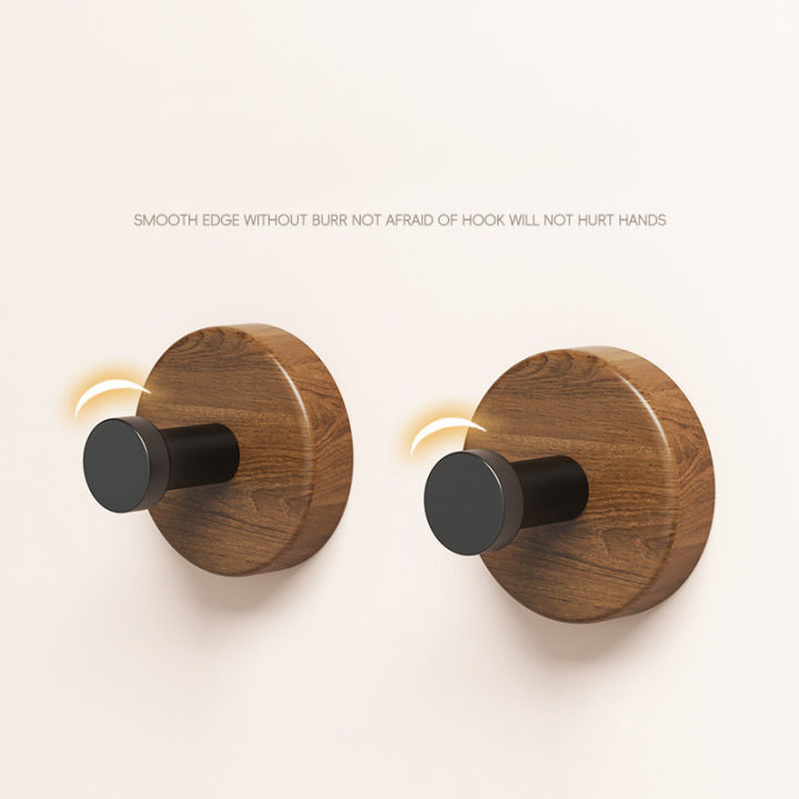 1-4pcs%20Wall%20Walnut%20Wood%20Hooks%20Self-adhesive%20Key%20Towel%20Hanger%20Rack%20Bathroom%20Robe%20Hangers%20Towel%20Coat%20Storage%20Holder%20Kitchen%20Hooks%20-%20Image%205