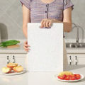 1PC Double sided imitation marble textured PP plastic kitchen cutting board with handle for cutting meat, fruit and vegetables. 