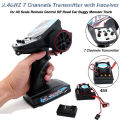 2.4GHZ 7CH Radio System RC Transmitter Receiver with Remote Control Led Light Winch Channels Upgrade Parts For RC Car Boat Tank.