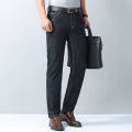 2026 New Spring Summer Ice Silk Thin Men's Light Blue Straight Slim Jeans Stylish Casual Stretch Denim Pants Classic Trousers 40. 