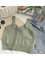 HELIAR Women Button Up Crop Tops Cute Knitted Soft Beach Outwear Tank Tops For Women 2024 Summer Plain Tops. 