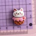 20-Pack Mixed Cat Dog Bear Bunny Ice Cream Resin Shoe Charms - Cute Animal & Food Clog Decor for Sandals & Beach Bags. 