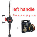 Sougayilang 1.8-2.4m Casting Fishing Combo Telescopic Fishing Rod and 7.2:1 High Speed Fishing Reel with 150M Line Pesca. 