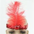 Gatsby feather sequins headband women Classic hair accessories fancy old kids retro party ornament adult cosplay pageant party cosplay pageant. 