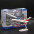22cm Alloy Aircraft Model Boeing 727 McDonnell Douglas DC-10 Toy Airplane 4 Lights Music Children's Gift. 