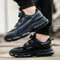 Men's Work Shoes  Rotary Buckle Work Sneakers Protective Shoes Safety Industrial Puncture-Proof Anti-Smash Steel Toe Shoes. 